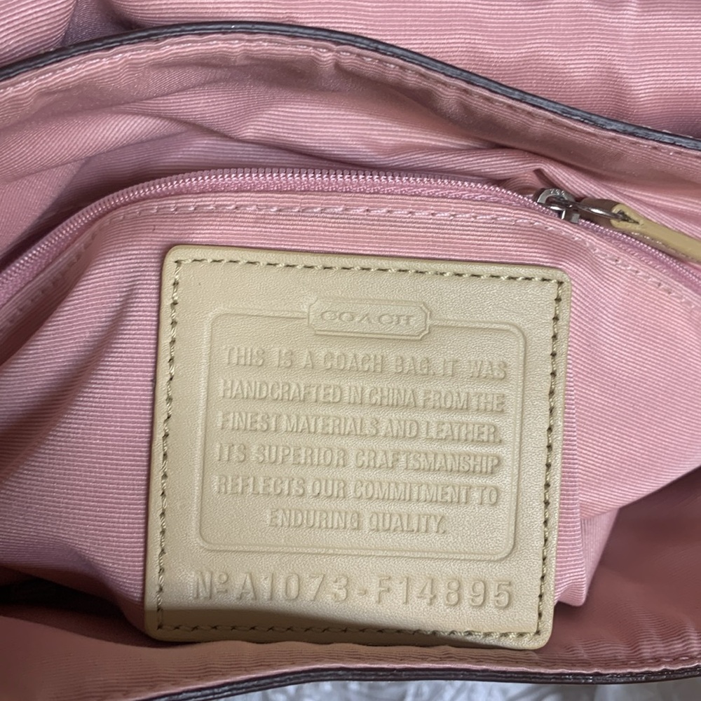 Coach Pink and Gold Crossbody Bag - Picture 13 of 16